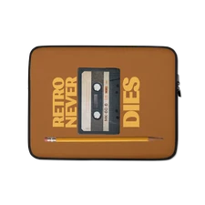 “Retro Never Dies” – Cassette & Pencil Nostalgia Laptop Sleeve