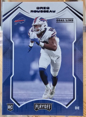 2021 Panini Playoff Goal Line Parallel Greg Rousseau RC #254 Buffalo Bills