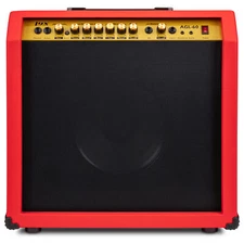 LyxPro 60W Electric Guitar Amp, Guitar Amplifier W/Built-In Speaker - Red