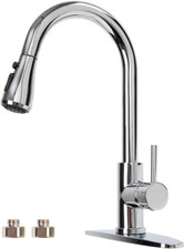 Kitchen Faucet with Pull down Sprayer, High Arc Single Handle 1 Hole 3 Hole Kitc