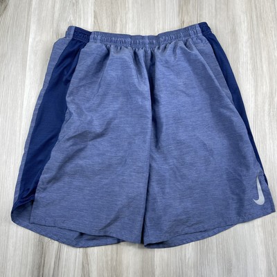 Nike Challenger 8  Brief-Lined Running Shorts BQ5923-492 Blue Mens size L Large