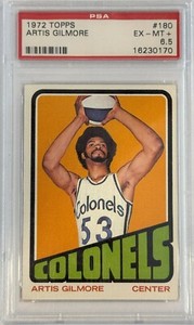 ARTIS GILMORE (RC) 1972 Topps #180 PSA 6.5 Rookie COLONELS