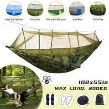 660lbs Portable Double Person Camping Hammock Tent with Mosquito Net Hanging Bed
