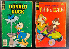 Walt Disney LOTTO Chip N Dale Paperino 210 Edicola VINTAGE Chiave Oro Whitman