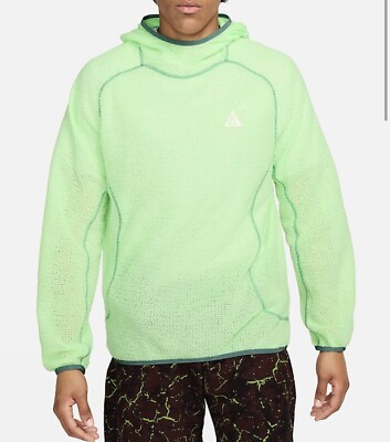 $150 Nike Men's L ACG Wolf Lichen Mid Layer Top Hoodie Vapor Green