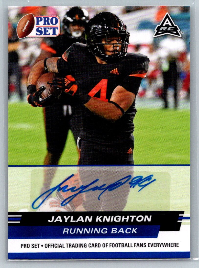 2022 Leaf Pro Set #PSA-JK1 Jaylan Knighton Base Auto TC5387