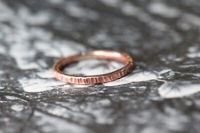 Copper Ring Stackable Hammered Rings Band Size 6 Promise Ring thin 2mm