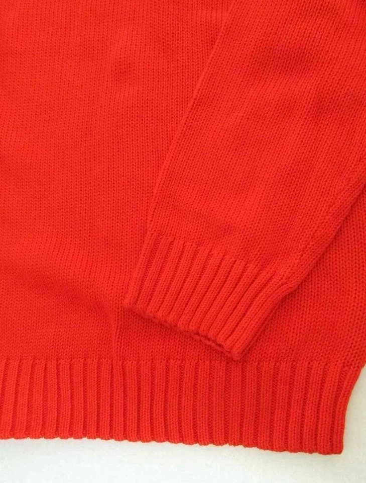 NWT Chaps Zip Neck Knit Sweater 1/4 Zip Orange Size XL  - Image 2 of 2