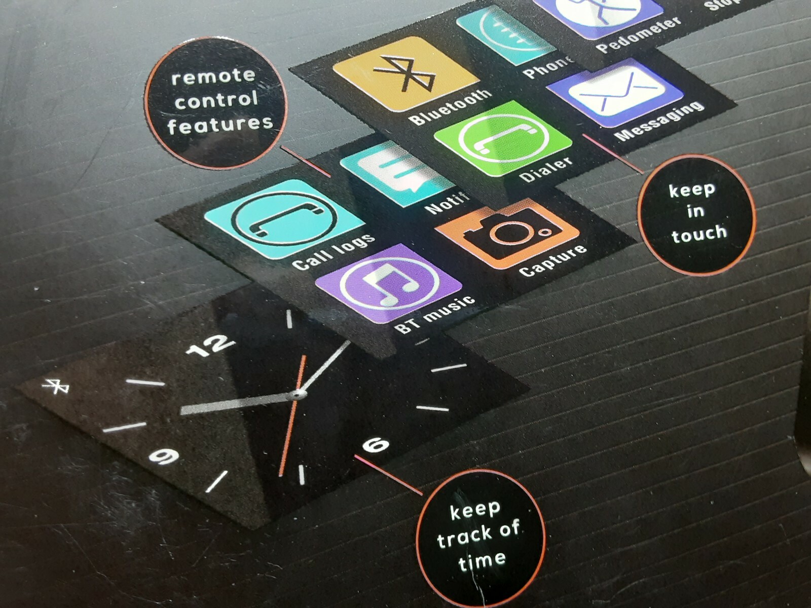 Hype Smart Watch Black For Tablets Smartphones Bluetooth For