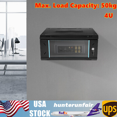 4U Server Cabinet Case Wall Mount Network Server Data Cabinet Enclosure Rack!
