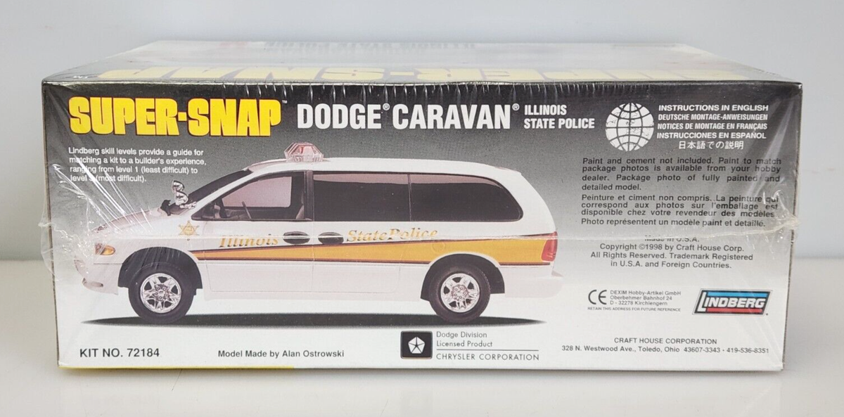 自動車 Dodge Caravan Illinois State Police 1/25 Lindberg Dodge Caravan Illinois State Police Super-Snap 1/25