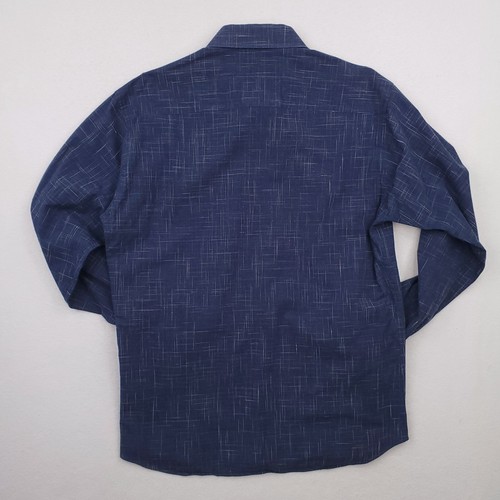 Jared Lang Shirt Mens Extra Large Blue Slim Fit Button Front Preppy Abstract - Picture 10 of 15