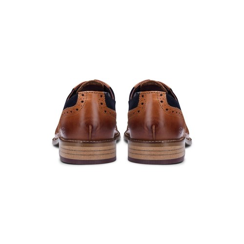 Mens Tan Leather Navy Suede Classic 