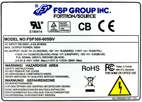 NETZTEILE FSP FSP300-60SBV 300W TFX 20+4-PIN - Bild 3 von 3