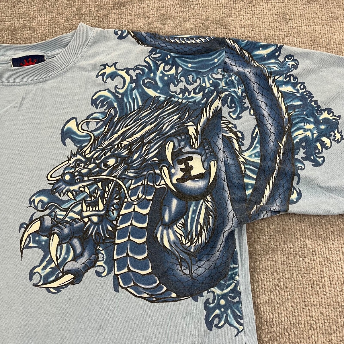 Vintage JNCO Jeans Shirt Mens Extra Large Dragon Wrap Skater