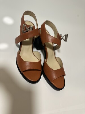 jil sander Wide Heel Leather sandals 39