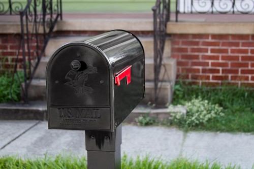 Large Black Mailbox with Rear Access Rust Resistant Steel for High Volume Mail - Picture 2 of 10