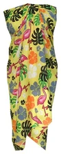 Sarong Women Flamingo Printed Beach Swimsuit Wrap  Size Pareo