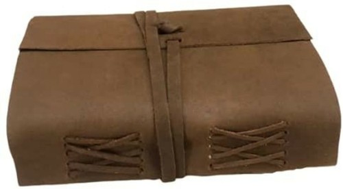 Vintage Leather Bound Journal With Antique Handmade Deckle Edge Papers Diary1 - Picture 3 of 12