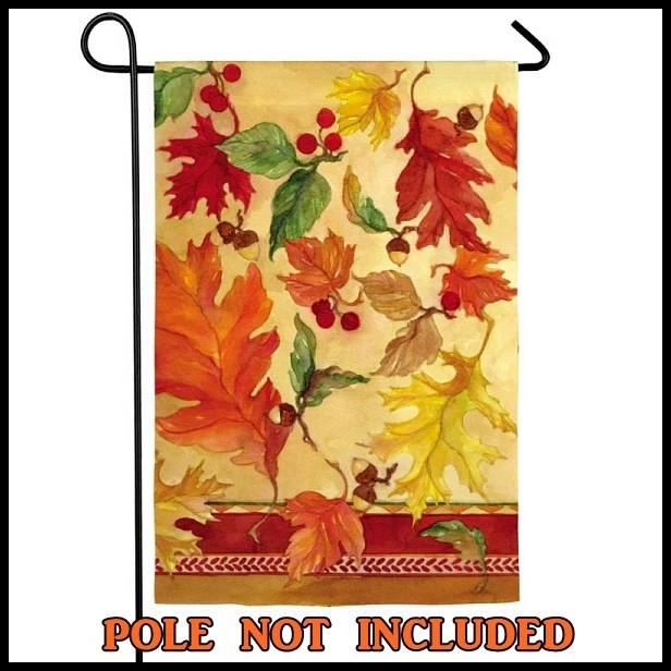 COLORES DE OTOÑO BANDERA JARDÍN HOJAS OTOÑO 18" X 12.75" por SALLY ECKMAN ROBERTS Foto 2 de 2