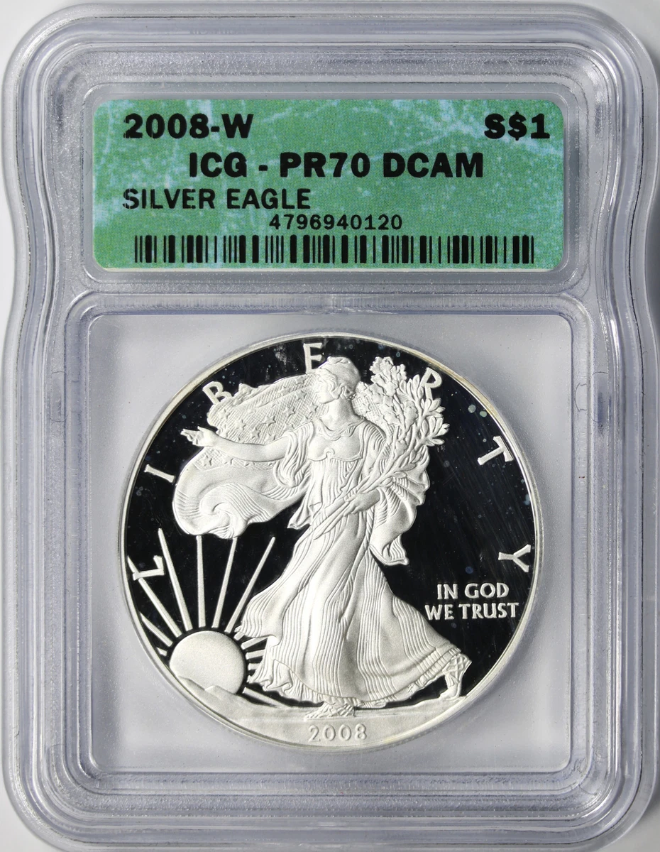 American Eagle PR 70 Graded 2008 Silver Bullion Coins for sale | eBay