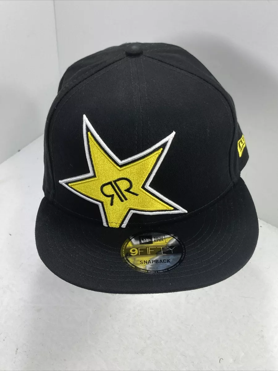 Drink eBay Era Black Hat Embroidered 9Fifty Energy | Rockstar Yellow New Snapback