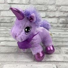 Dan Dee Collectors Choice Purple Unicorn 7" Plush with Purple Bow Horn  Feet