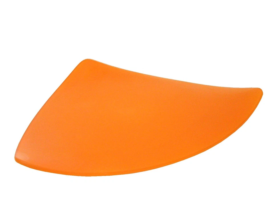 (33329) CENTRO BASE BANDEJA PLATO TRIANGULAR CRISTAL FROST SUPERGRANDE NARANJA - Imagen 1 de 1