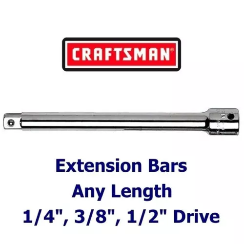 Craftsman Socket Extension 1/4" , 3/8" or 1/2" in. Drive Bar Any Size, NEW