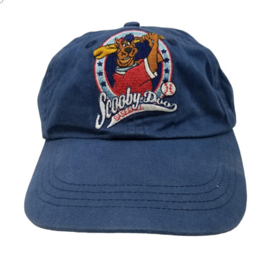 Vintage Cartoon Network Scooby Doo Baseball Hat Cap Youth Kids Stretch Back Blue