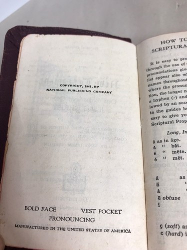 Mini Bible 1956 New Testament Psalms Proverbs Gideons Pocket Red Softcover KJV - Picture 7 of 9