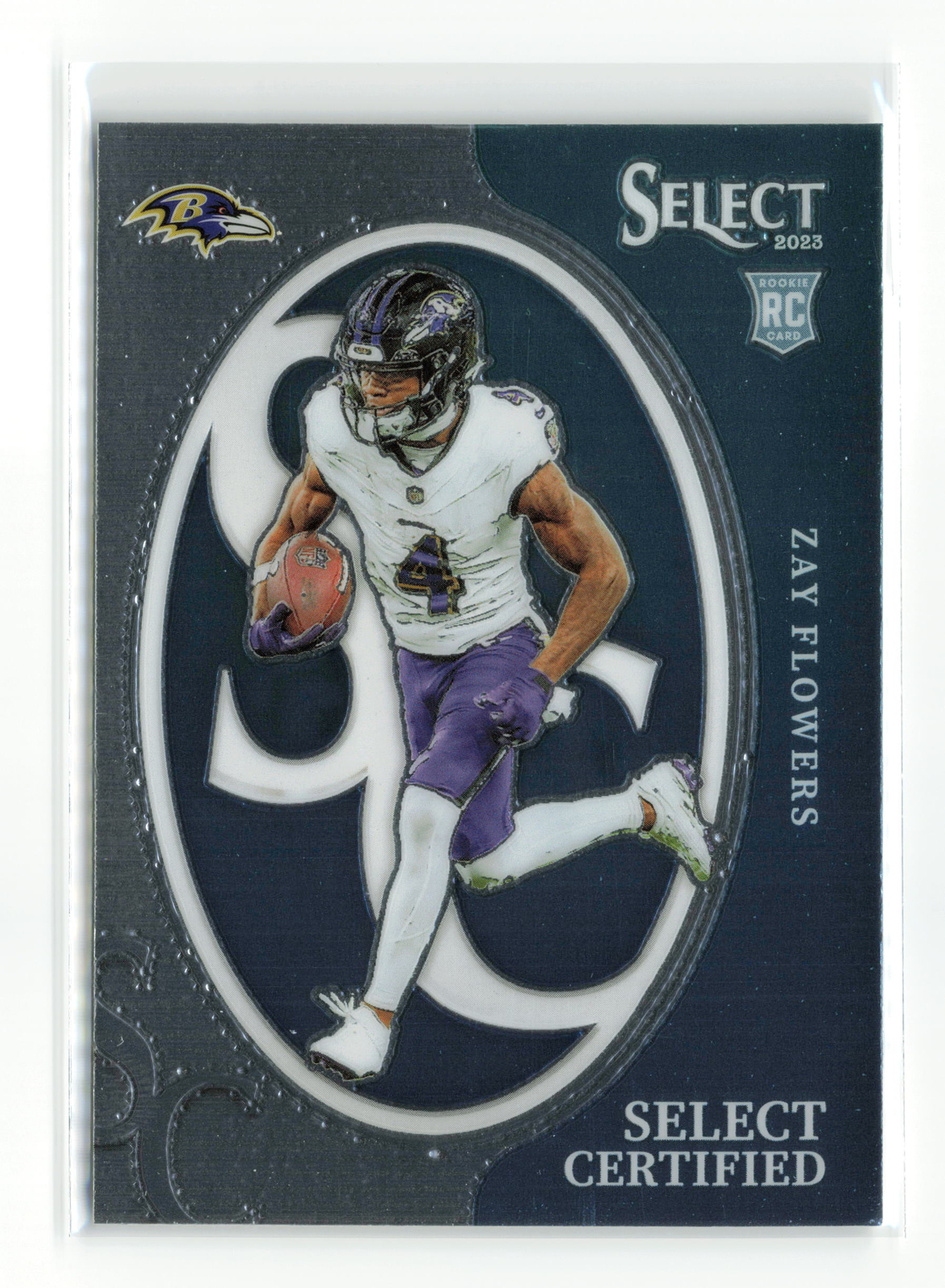 Zay Flowers Panini Select Certified Rookies #CROZFL Green & Black Snakeskin