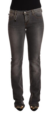 C'N'C COSTUME NATIONAL Jeans grau gewaschen niedrige Taille gerade Denim Gr. ...