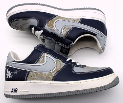 Nike Air Force 1 Low Mr. Cartoon Blue Tattoo LA Tattoo, 2003 9.5 