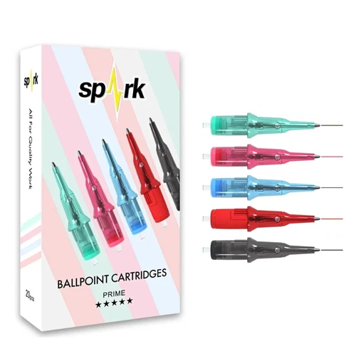 10/20/50 pcs Spark Ballpoint Tattoo Cartridge Practice Needle Sketch Stippling - product listing photo
