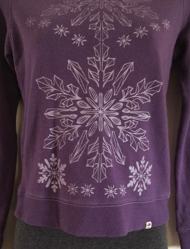 Rare HTF Arbor Collective Sweatshirt XS Purple Long Sleeve Silver Snowflake - Picture 8 of 12