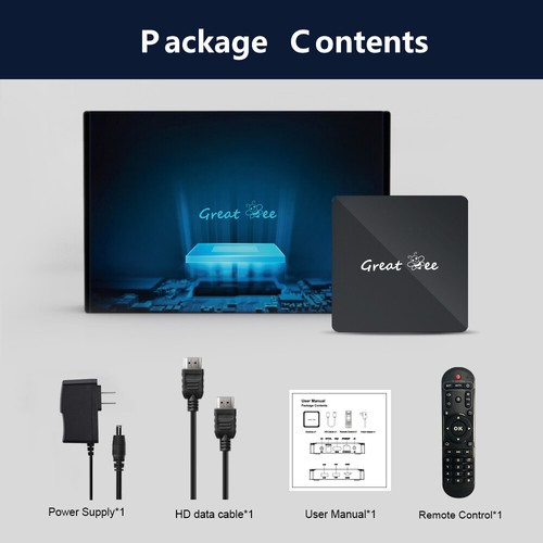 Great Bee Arabic TV Box Android 10 Greatbee 4K Smart 1 Year Arabia IP Receiver - Picture 5 of 13