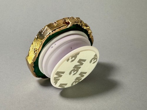 Natural Stone Phone Grip with Gold Edging - Choose Your Style! - 第 3/28 張圖片