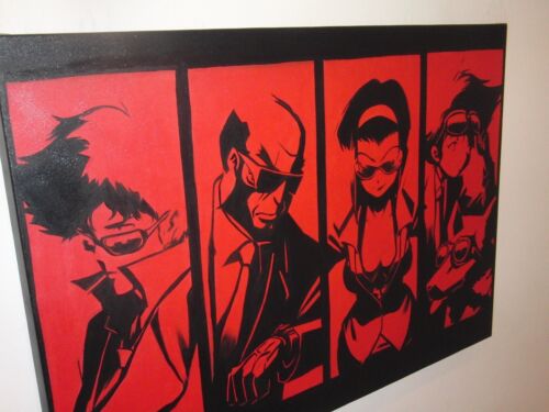 Cowboy Bebop anime pintura al óleo NO póster impreso. Marco pintado a mano disponible. - Imagen 3 de 6