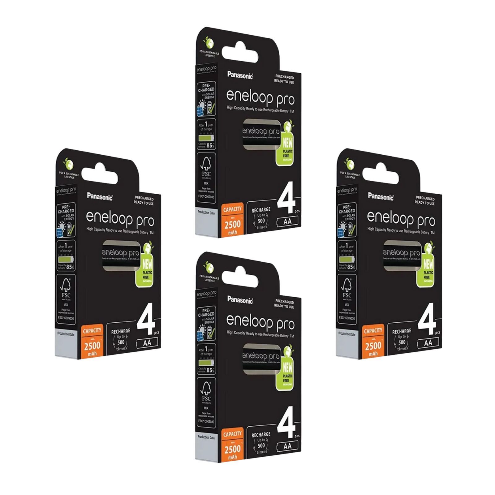 Set 16 Batterie AA Panasonic Eneloop Pro per Controller Xbox e VR