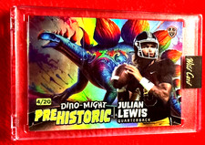 JULIAN LEWIS 2024 WILD CARD DINO PREISTORICO POTREBBE RIFRATTORE # 04/20 COLORADO