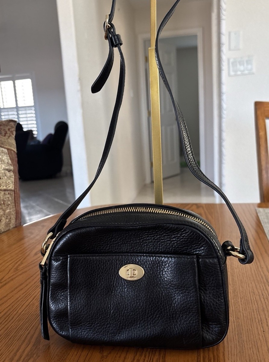 Witchery Brand Australian Crossbody Bag Turnlock Leather Lining Pebbled Mini - Main Image