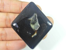 43X50MM Black Onyx Agate Druzy Octagon Mineral Cabochon Loose Gemstone 102Ct e28