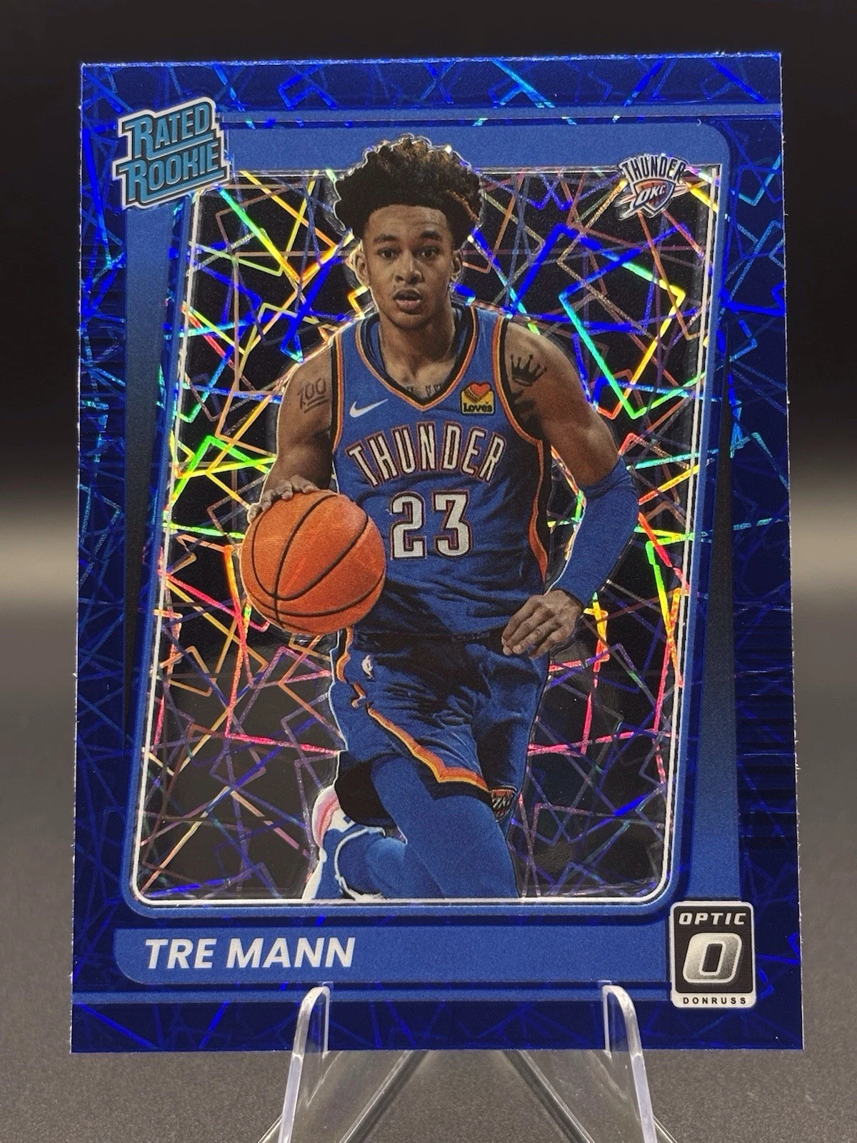 Tre Mann Blue Velocity Rated Rookie #168 2021-22 Panini Donruss Optic NBA OKC