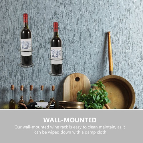 Wine Holder Wall Single Bottle Rack Wine Stand Wall Wine Rack Wine Storage Rack - Foto 8 di 12