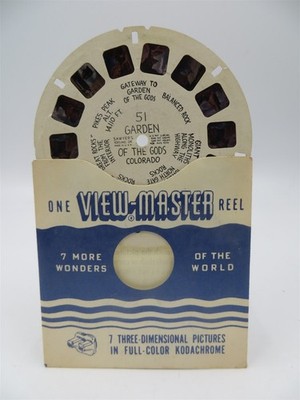 View Master Reel 51, Garden of the Gods, Colorado, Hand Lettered, Single Reel
