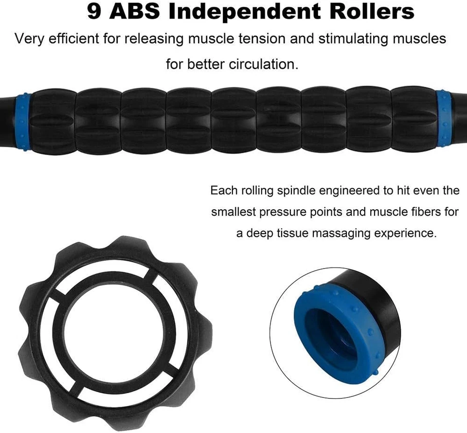 Muscle Roller Stick for Athletes Body Massage Stick Myofascial Trigger Points - Image 3 of 4