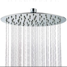 Round Shower Head 200 Chrome Flat Rainfall Head
