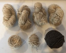 4x Cream Wool Skeins 100 Wool 4 Oz 3 Partials
