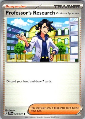 Professor's Research Professor Sycamore Prismatic Evolutions 125/131 Pokemon NM